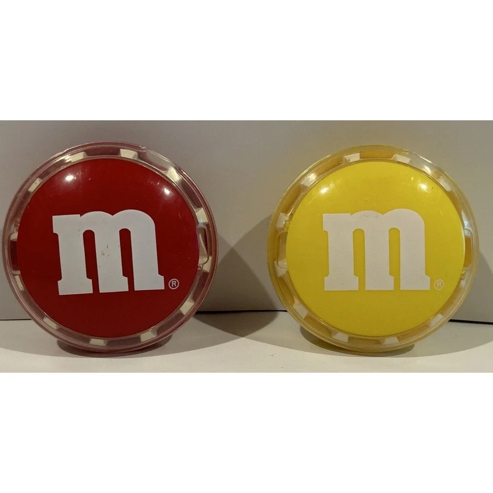 Vintage M&M Battery Operated Candy Dispenser. Yellow And Red. Non Working (2)